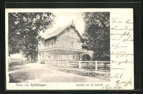 AK Rohlfshagen, Gasthof von Ad. Schacht