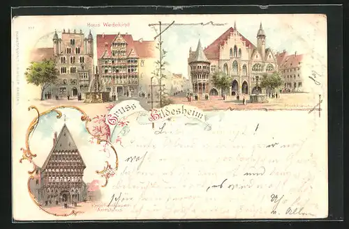 Lithographie Hildesheim, Haus Wedekind, Rathaus