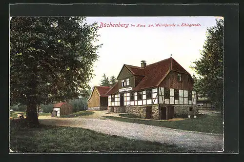 AK Büchenberg, Blick auf das Gasthaus