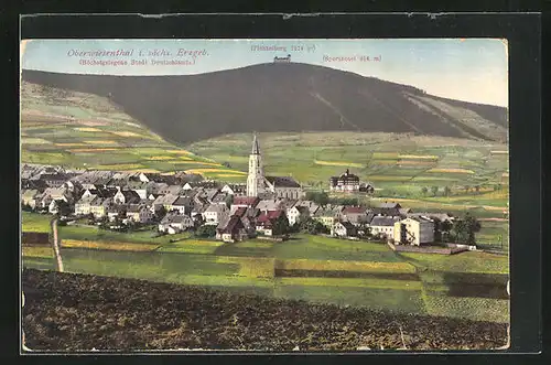 AK Oberwiesenthal i. Sächs. Erzgeb., Blick auf den Ort