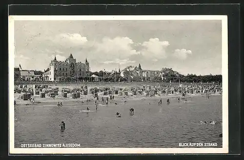 AK Zinnowitz / Ostsee, Blick auf den Strand