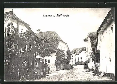 AK Kleinzell / Mühlkreis, Strassenpartie mit Wohnhäusern
