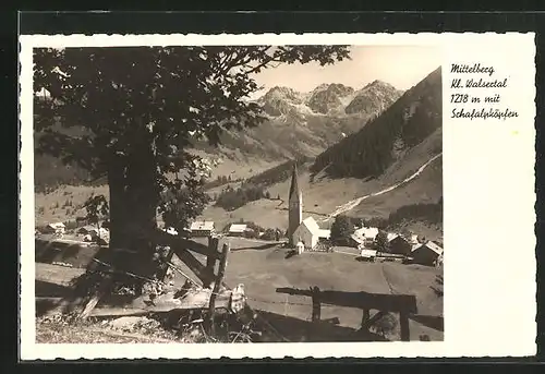 AK Mittelberg / Kl. Walsertal, Teilansicht mit Schafalpköpfen