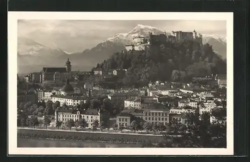 AK Salzburg, Teilansicht vom Kapuzinerberg