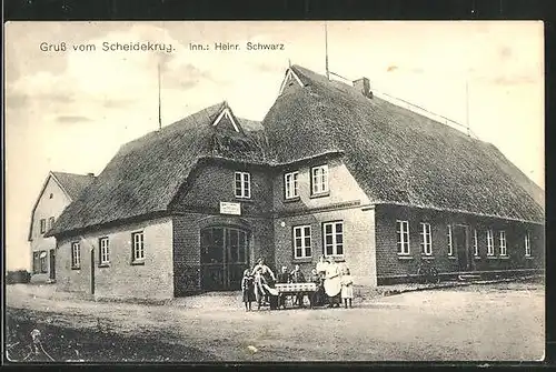AK Scheidekrug, Gasthaus von Heinr. Schwarz
