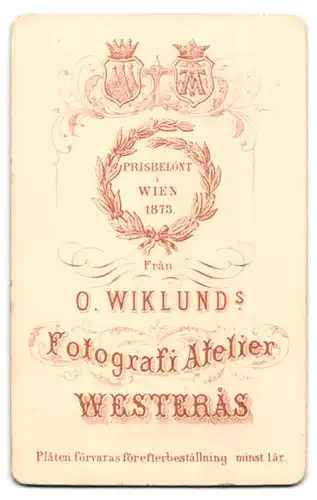 Fotografie O. Wiklund, Westeras, Portrait junge Dame in modischer Kleidung