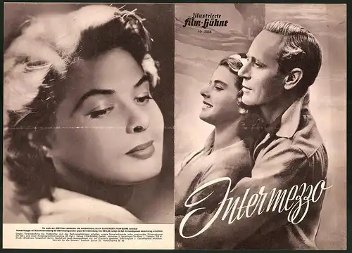 Filmprogramm IFB Nr. 2058, Intermezzo, Ingrid Bergman, Leslie Howard, Regie: Gregory Ratoff