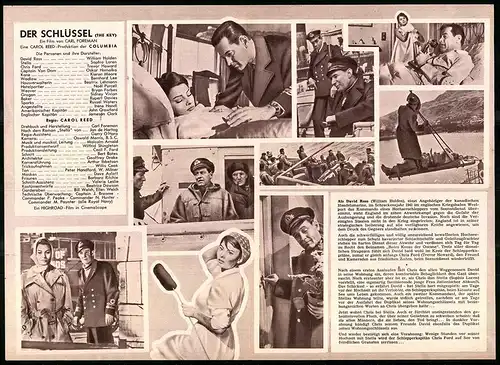 Filmprogramm DNF Nr. 4058, Der Schlüssel, William Holden, Sophia Loren, Regie: Carol Reed