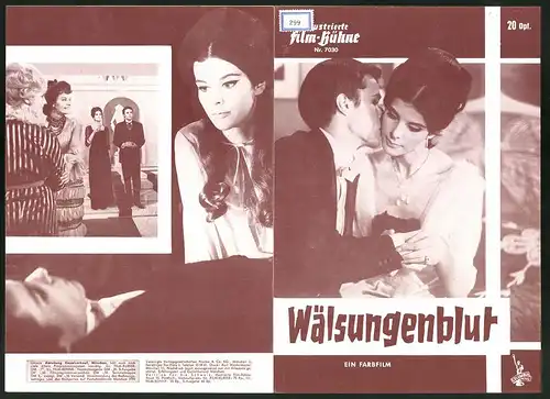 Filmprogramm IFB Nr. 7030, Wälsungenblut, Margot Hielscher, Rudolf Forster, Regie: Rolf Thiele