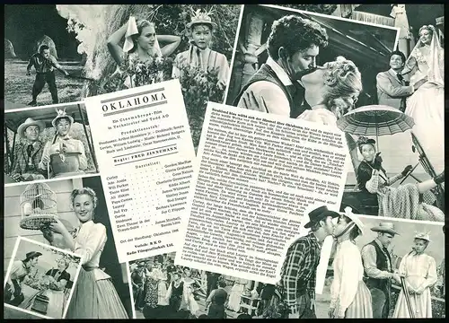 Filmprogramm DNF, Oklahoma, Gordon MacRae, Gloria Grahame, Regie: Fred Zinnemann