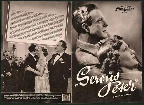 Filmprogramm IFB Nr. 1035, Servus Peter, Wolf Albach-Retty, Hannelore Bollmann, Regie: Alexander von Slatina
