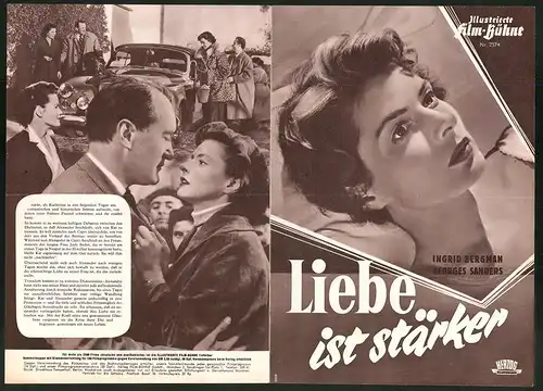 Filmprogramm IFB Nr. 2574, Liebe ist stärker, Ingrid Bergman, Georges Sanders, Regie: Roberto Rossellini