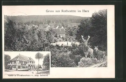 AK Rothesütte / Harz, Gasthaus u. Pension v. Aug. Schmidt