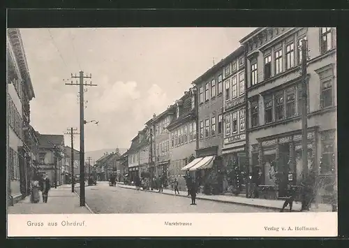 AK Ohrdruf, Ladenzeile in der Marktstrasse