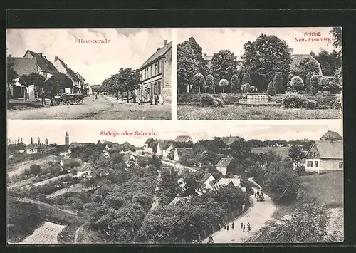 AK Siebigerode, Schloss Neu-Asseburg, Hauptstrasse, Gesamtansicht