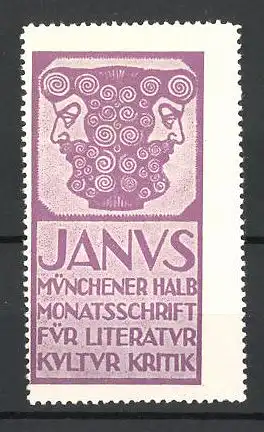 Reklamemarke Janus Münchener Halb-Monatsschrift für Literatur, Kultur und Politik