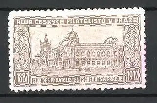 Reklamemarke Klub Cescych Filatelistu v Praze, 1887-1912, Gebäudeansicht