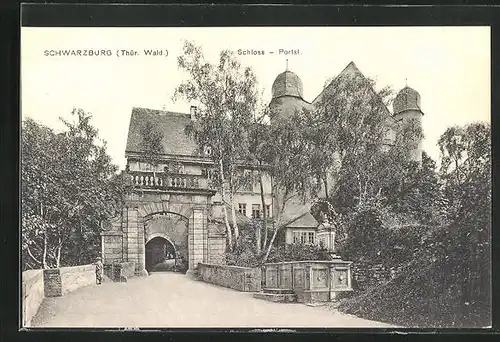 AK Schwarzburg, das Portal vom Schloss