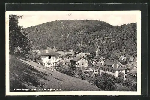 AK Schwarzburg i. Th. W., Schlossberghotel im Sonnenschein