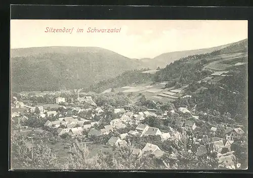 AK Sitzendorf i. Schwarzatal, Blick auf die Ortschaft