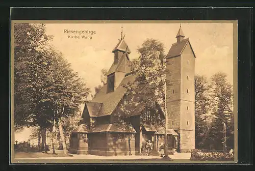 AK Brückenberg, Totalansicht der Kirche Wang