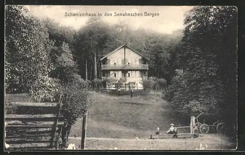 AK Strelitz / Alt, Gasthof Schweizerhaus in den Serrahnschen Bergen