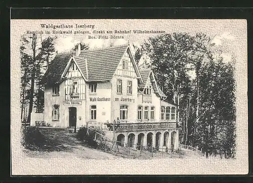 AK Wilhelmshausen, Waldgasthaus und Ausflugsziel Iserberg
