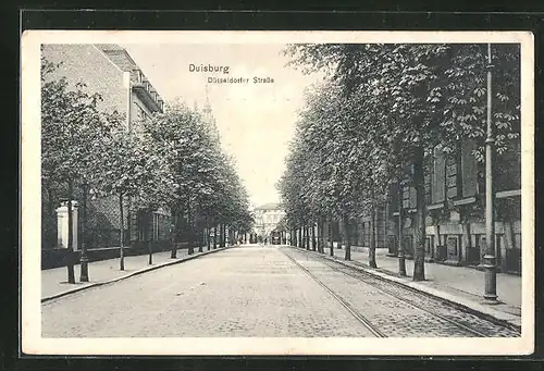 AK Duisburg, Düsseldorfer Strasse, Allee