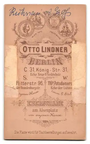 Fotografie Otto LIndern, Berlin-C, König-Strasse 31, Portrait ältere Dame mit einer Haube