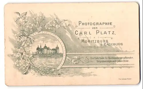 Fotografie Carl Platz, Moritzburg, Ansicht Moritzburg, Schloss Moritzburg am Wasser