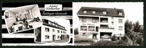 Klapp-AK Fussingen / Westerwald, Hotel Haus Katharina von Josef Bäcker
