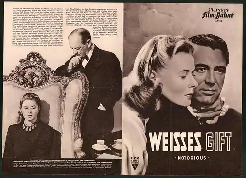 Filmprogramm IFB Nr. 1103, Weisses Gift, Ingrid Bergman, Cary Grant, Regie: Alfred Hitchcock