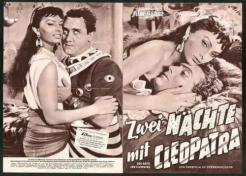 Filmprogramm IFB Nr. 3544, Zwei Nächte mit Cleopatra, Sophia Loren, Alberto Sordi, Regie: Mario Mattoli