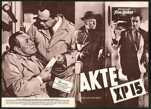Filmprogramm IFB Nr. 3350, Akte XP 15, Edward G. Robinson, George Raft, Regie: Lewis Allen