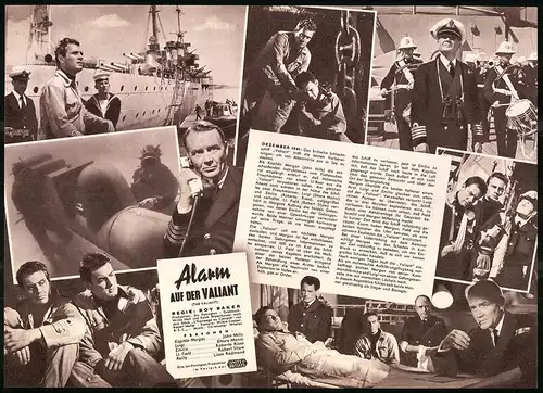 Filmprogramm IFB Nr. 6054, Alarm auf der Valiant, John Mills, Ettore Manni, Regie: Roy Baker