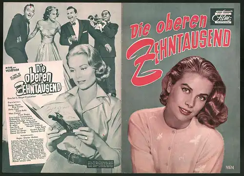 Filmprogramm DNF, Die oberen Zehntausend, Dexter Haven, Bing Crosby, Frank Sinatra, Regie: Charles Walters