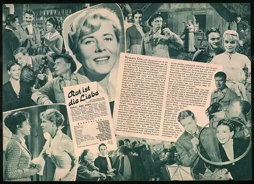 Filmprogramm IFB Nr. 3595, Rot ist die Liebe, Cornell Borchers, Deiter Borsche, Regie: Karl Hartl