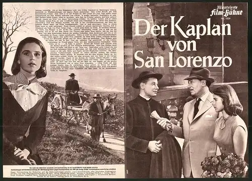 Filmprogramm IFB Nr. 1859, Der Kaplan von San Lorenzo, Willy Birgel, Dieter Borsche, Regie: Gustav Ucicky