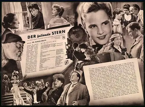 Filmprogramm IFB Nr. 1010, Der fallende Stern, Werner Krauss, Dieter Borsche, Regie: Dr. Harald Braun