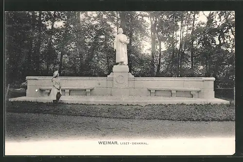 AK Weimar, Sicht auf das Liszt-Denkmal