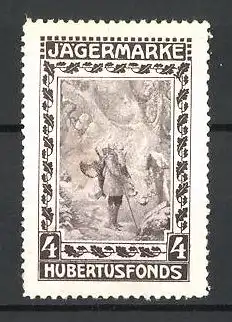 Reklamemarke Jägermarke Hubertusfonds, Jäger im Gebirge