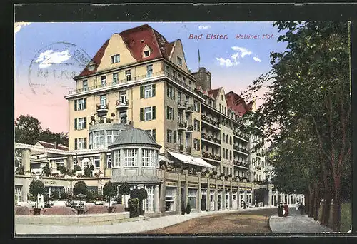 AK Bad Elster, Gasthaus und Hotel Wettiner Hof