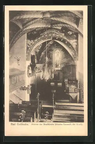 AK Bad Gottleuba, Inneres der Stadkirche