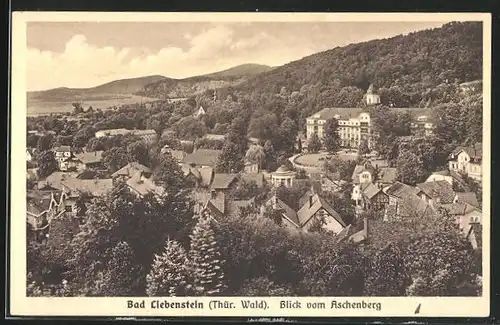 AK Bad Liebenstein / Thür. Wald, Blick vom Aschenberg
