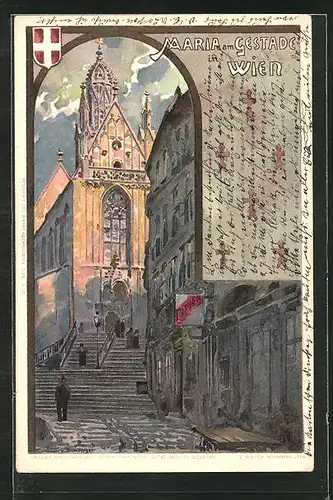 Künstler-AK Wien, Maria am Gestade