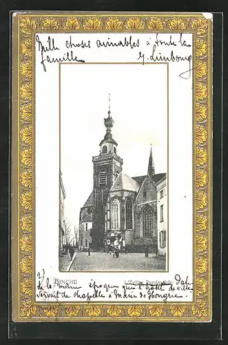 Präge-AK Binche, L`Eglise Paroissiale