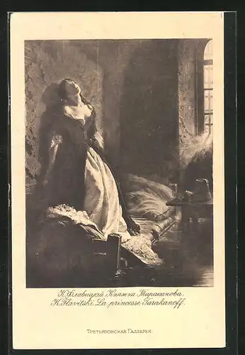 Künstler-AK K. Flavitski: La princesse Tarakanoff, Rotes Kreuz Russland