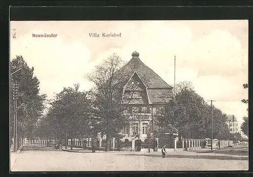 AK Neumünster, Blick auf die Villa Karlshof