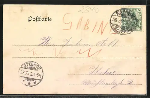 AK Hüholz b. Kappeln, Gasthof Hüholz und Teufelsbrücke