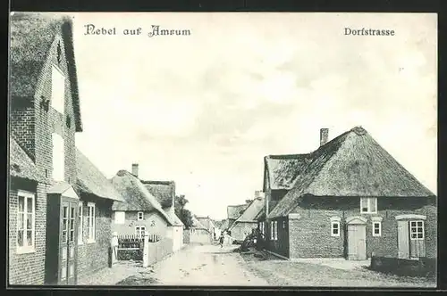 AK Nebel a. Amrum, Blick auf die Dorfstrasse